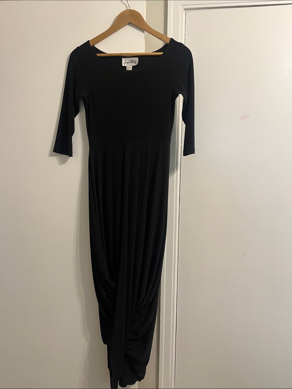 Joseph Ribkoff Black Asymmetrical Midi Dress